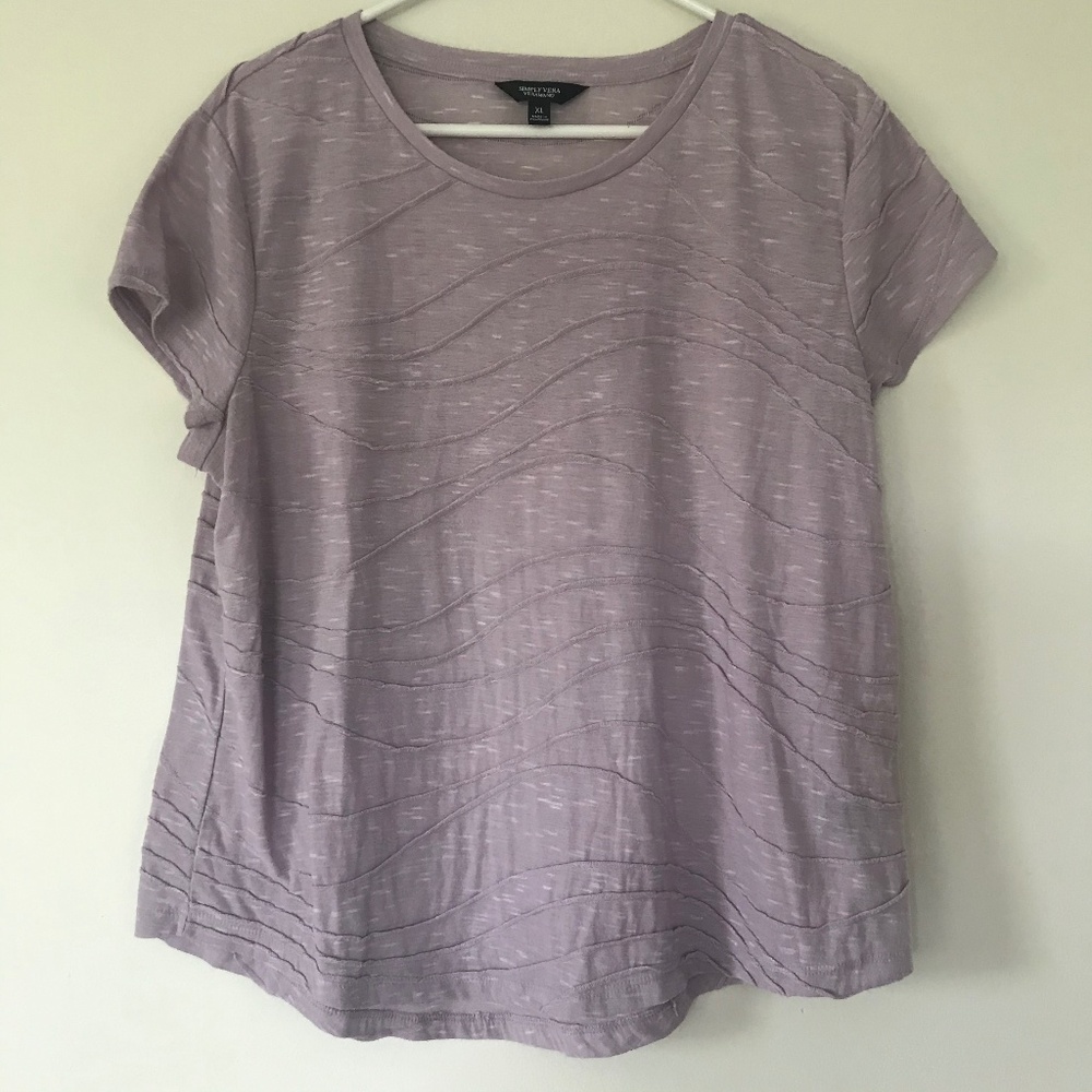 🍓Lavender Flowy Texture Top